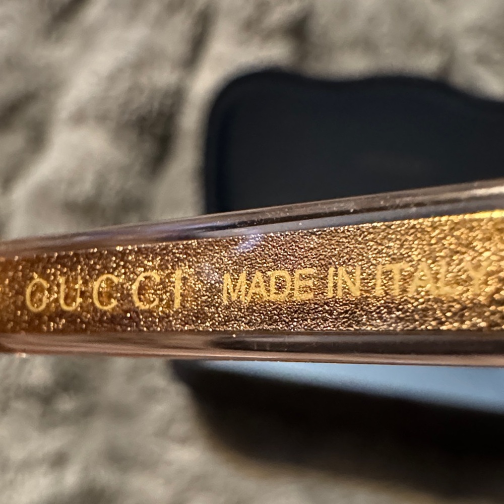 Gucci Translucent Light Brown Oversized Square Su… - image 2